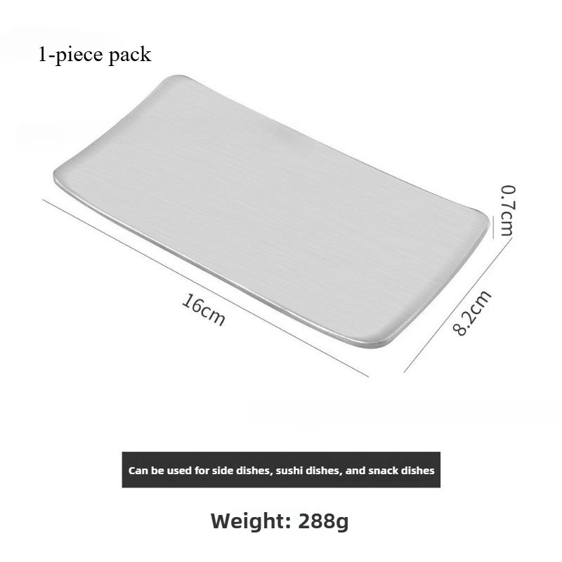 

Блюдо для сервировки суши из нержавеющей стали, блюдо для полотенец для лица для отеля и ресторана, креативное блюдо для закусок и гарниров, овальное блюдо для выпечки