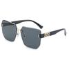 New Modern Rimless Sunglasses For Men And Women Stylish Luxury Brand Male Glasses Square Designer Shades Uv400