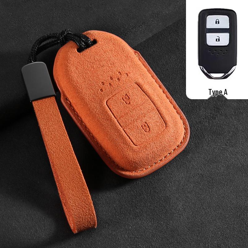 Compatible Car Key Case for Honda CRV, Accord 10th Gen, Civic, XRV, Guandao, Lingpai, Haoying, Binzhi - Cowhide Leather Bag