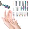 30Pcs Safety Professional Rotary Burrs Polish Nail File Bit for Acrylic Nails Gel Cuticle Remover Electric Manicure