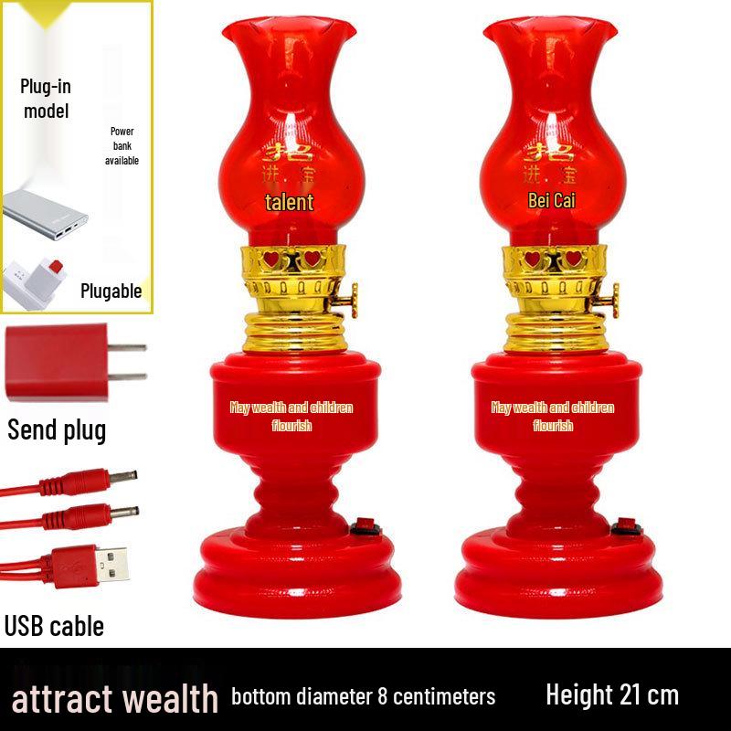 Neue Einzug-Doppelglück Steckerleuchten - Hochzeits- & Einweihungs-Petroleumlampen-Stil.