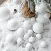 18x White Christmas Balls Pendant Christmas Tree Decorations Hanging Ornament for Festival Home Shop Party Supplies New Year
