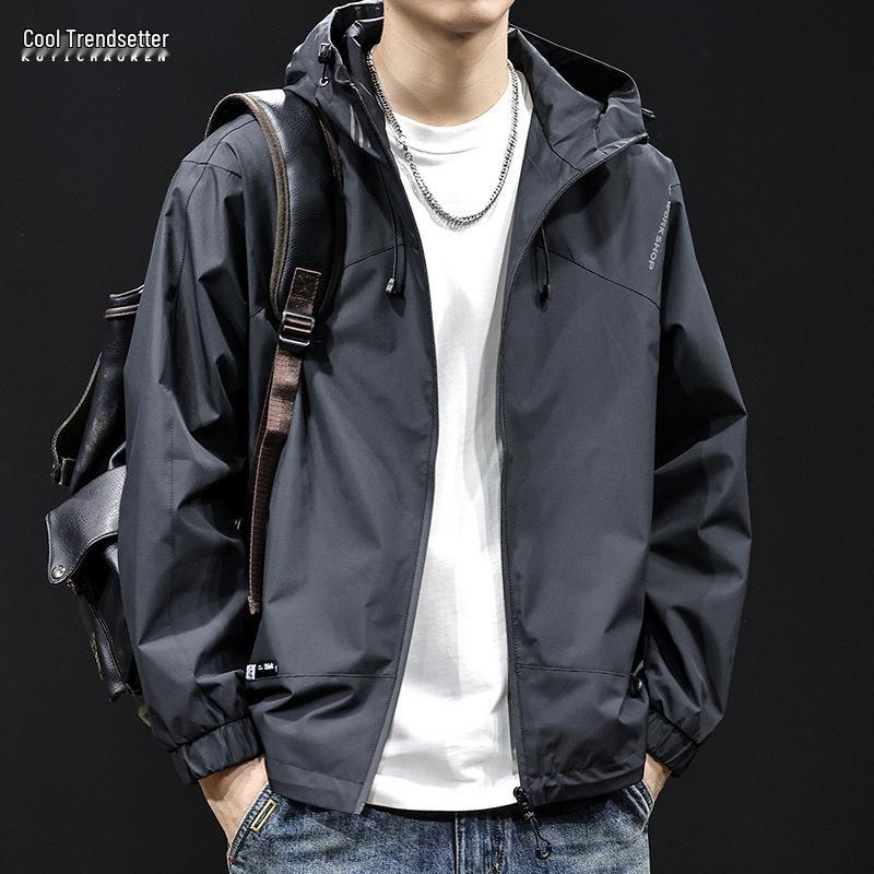 

Men s Thickened Cotton Windproof Hooded Jacket – 2025 Trendy Plus Size Autumn/Winter Coat. M for 100-120 jin