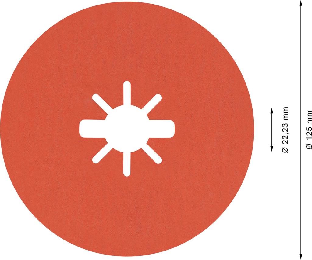 BOSCH Prisma Ceramiczny Dysk Szlifierski R782 25 2608621827 X-LOCK (Stal nierdzewna, 125mm, #120, sztuki)