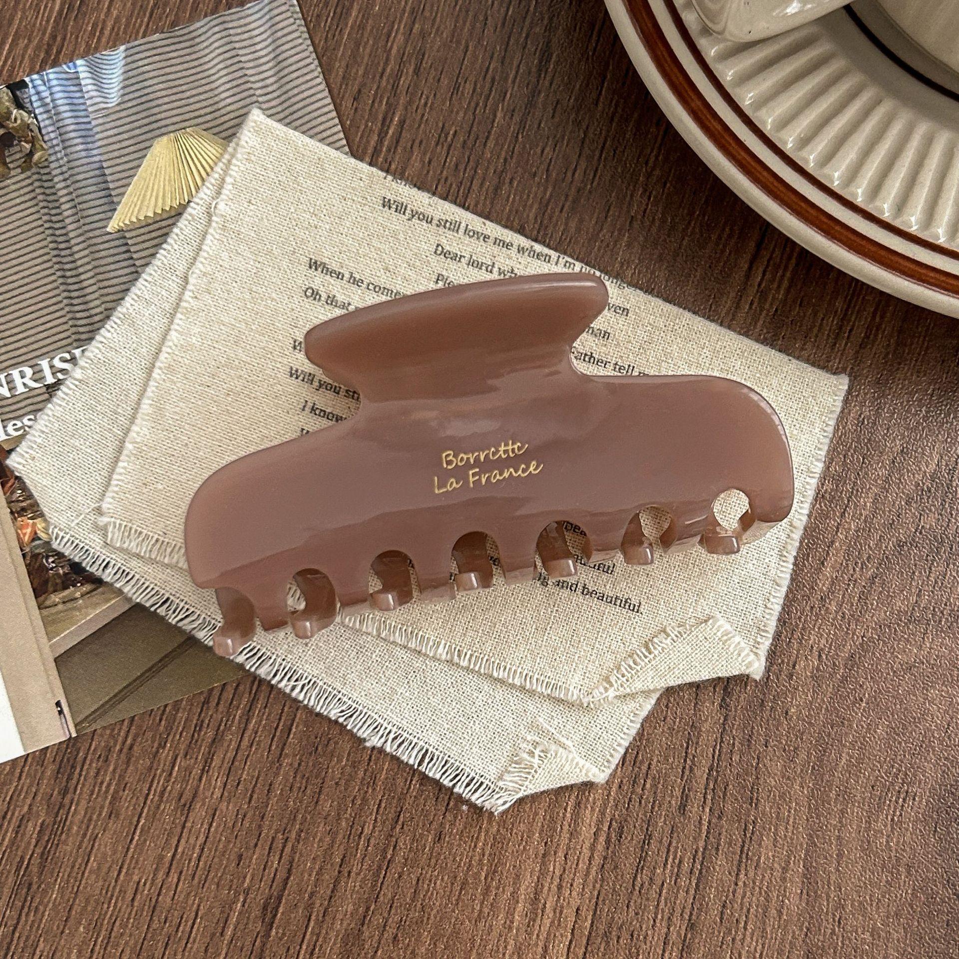 

1 шт. Корейская Франция Ацетат Захват Клипса Простая Ретро Французская Элегантность Темперамент Затылок Спираль Волосы Акула Зажим Заколка