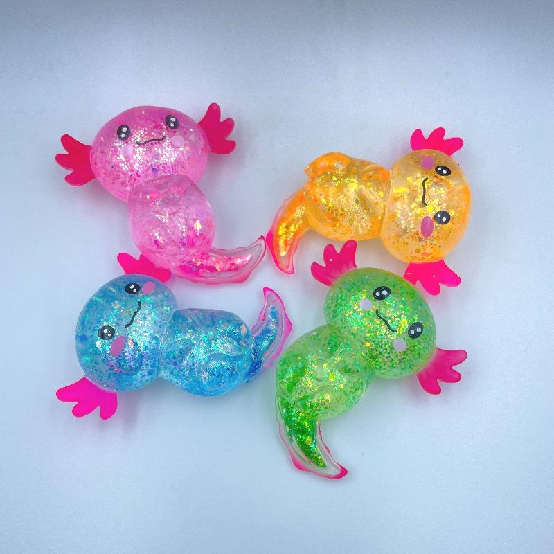 Cute Colorful Salamander Maltose Fidget Toys Squishy Malt Sugar Stretchy Axolotl Fun Squeeze Birthday Supplies Anti-Anxiety Gift