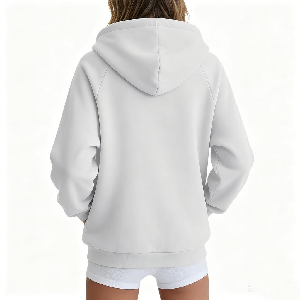 Women's Fashion Color Long Sleeve Loose Fit Sweatshirt for Casual Daily Wear