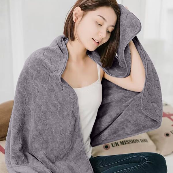 Bath towels dark soft to the for beauty commercial durable after bath products [HOSUR 6-piece set, gray] Fluffy, large, absorbent, quick-drying,