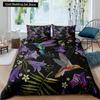 Cartoon Bird Print King Queen Duvet Cover Colorful Cute Pet Birds Bedding for Adult Fashion Animal 2/3pcs Polyester Quilt Cover