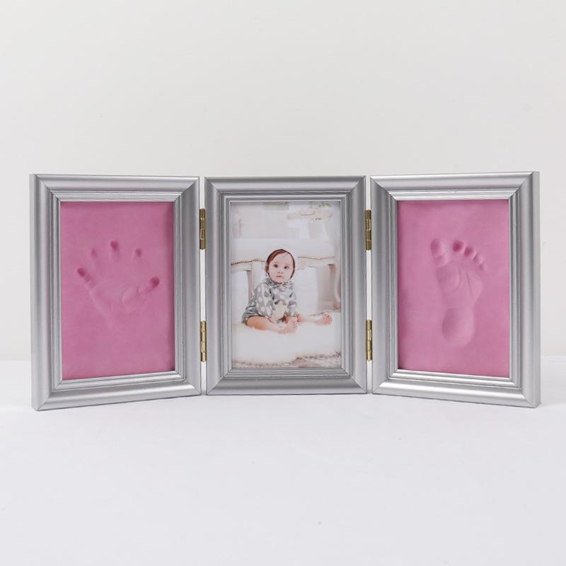 Baby Hand & Footprint Clay Photo Frame for Newborns - Perfect Keepsake for First Birthday and Milestones