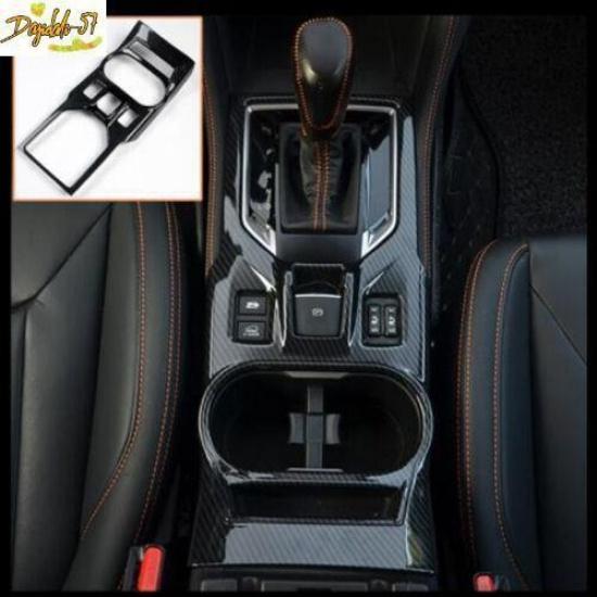 Carbon Fiber Gear Shift Box Panel Cover Trim Fit For Subaru Crosstrek XV 2018-22