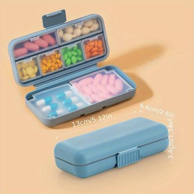 1 stück Tragbare Versiegelte Pille Lagerung Box Fach Tragbare Mini Pille Box Reise Pille Fall Medizin Container