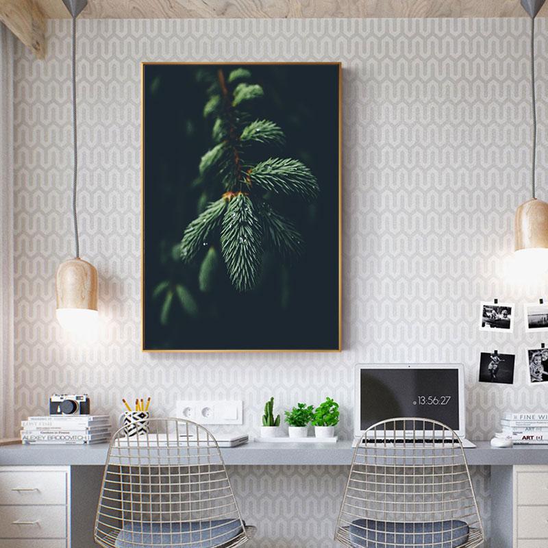 Modern Nature Canvas Painting Green Leaves Paintings Plant Pictures Tree Posters Prints for Living Room Decor Cuadros Wall Art