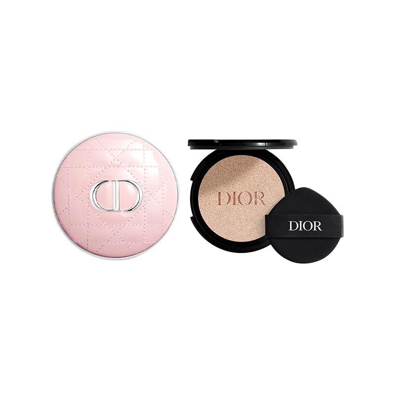 DIOR Cushion Two-piece set A: Soft and shiny air cushion core #0N 13g + pink lacquered cannage pattern shell серебряный