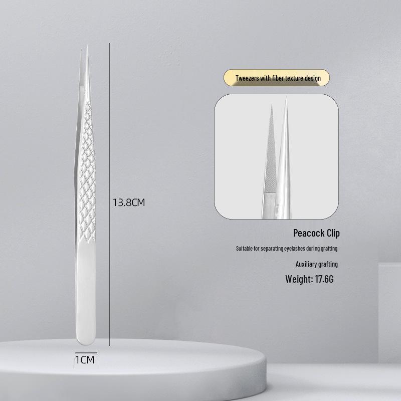 Gold Stainless Steel Precision Eyelash Tweezers for Grafting and Separation