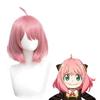 Cartoon Character Cosplay Hair Extensions Synthetic Wigs Breathable Head Cover Pink Performance Dress Up Wig Hat for Women