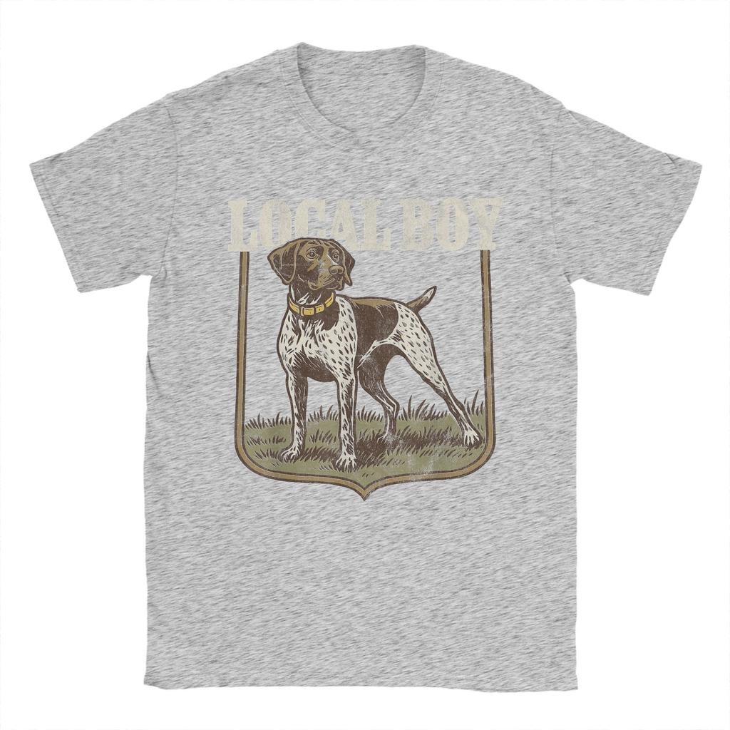 Local Boy Hunting Dog Retro Southern Country Pride T Shirts for Men Cotton Cool T-Shirts Round Neck Tee Shirt Short Sleeve Tops