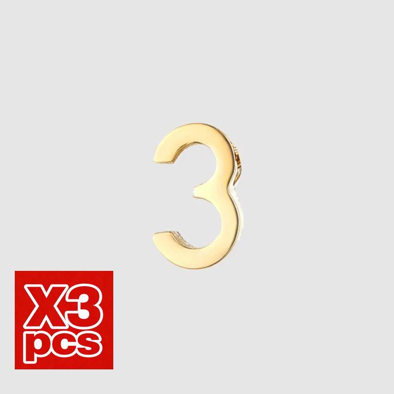 CARLIDANA DIY Jewelry Making Accessories Stainless Steel Gold Plated Arabic Number Pendant Charms for Women Necklace Bracelet