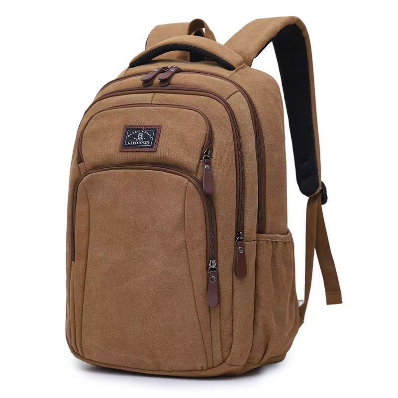 New Backpack Commuter Backpack Men's Canvas Bag Large Computer Bag Large Capacity Rucksack Travel Bag School Bag