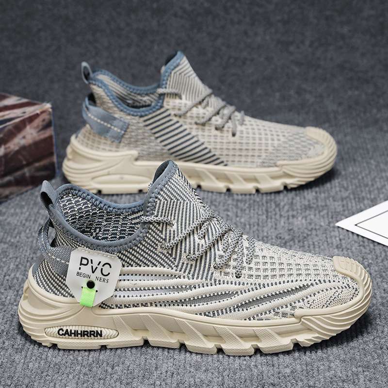 Men's shoes summer breathable thin deodorant mesh shoes men's sports and leisure running student versatile dad trendy shoes