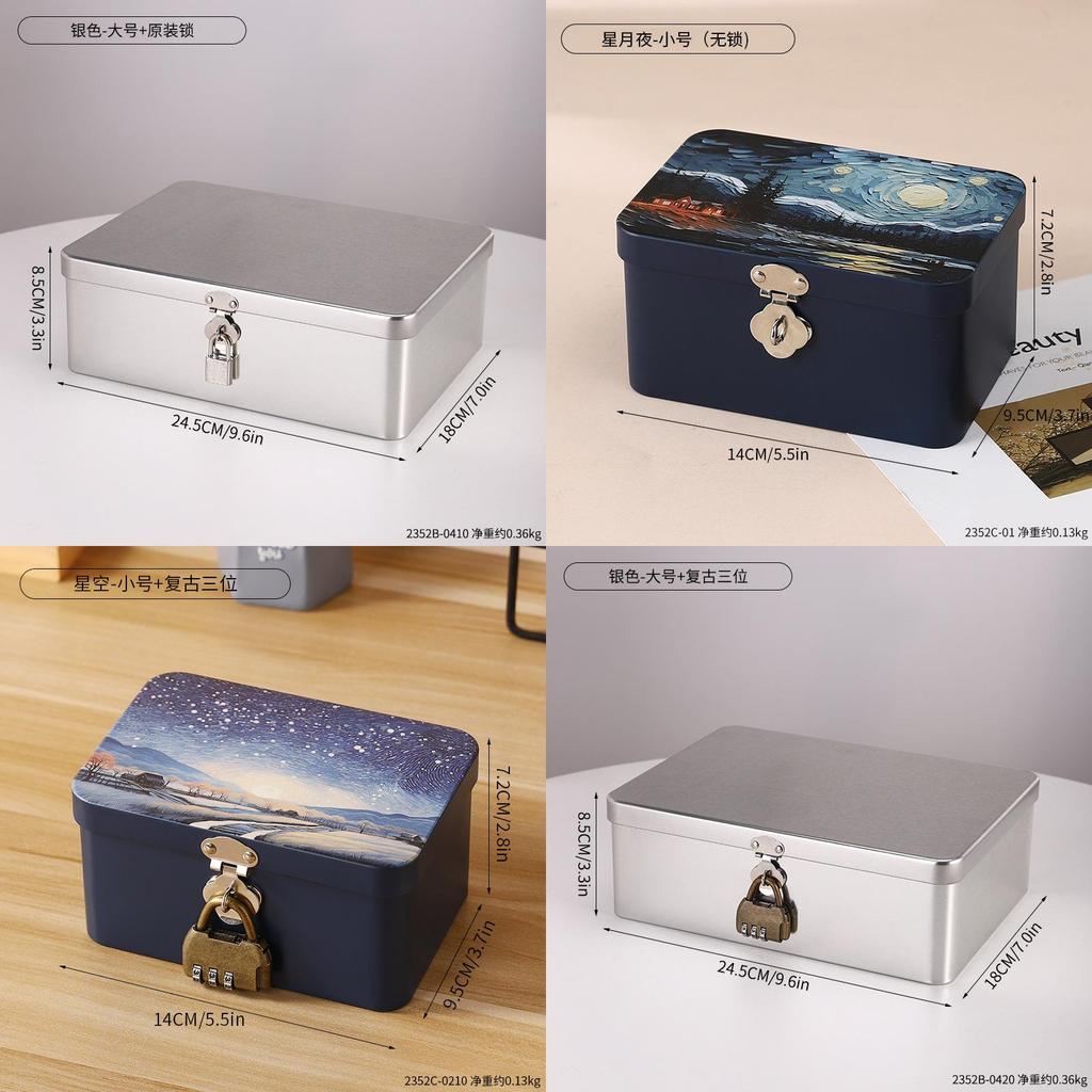 Minimalist Storage Box With Lock For Jewelry Cosmetics And Small Items