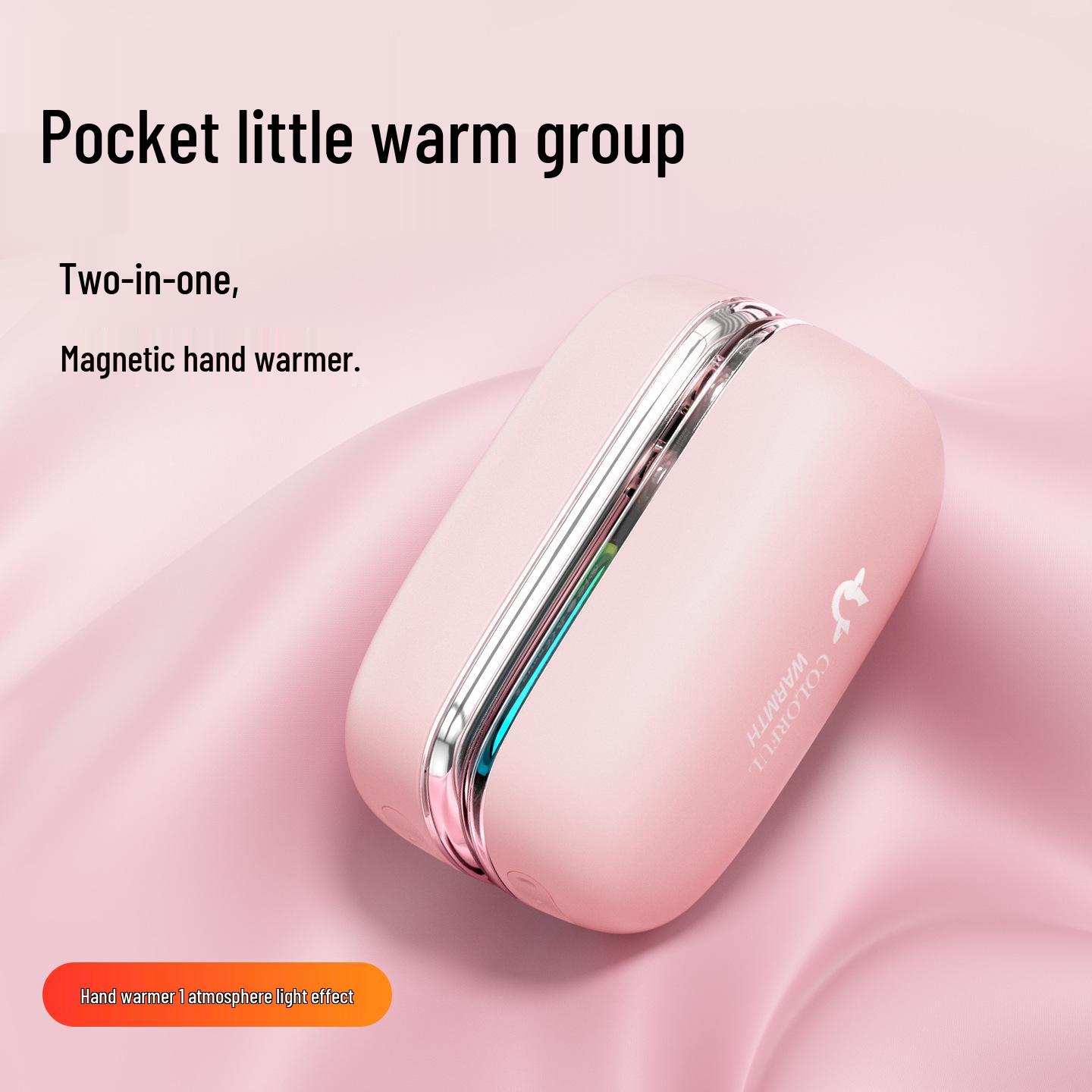 2025 Двойной магнитный ручной электрический обогреватель: Сертифицированный Самоподогревающийся, Портативный, Взрывозащищенный для Безопасности Младенцев Transparent Magnetic 2-in-1 Hand Warmer