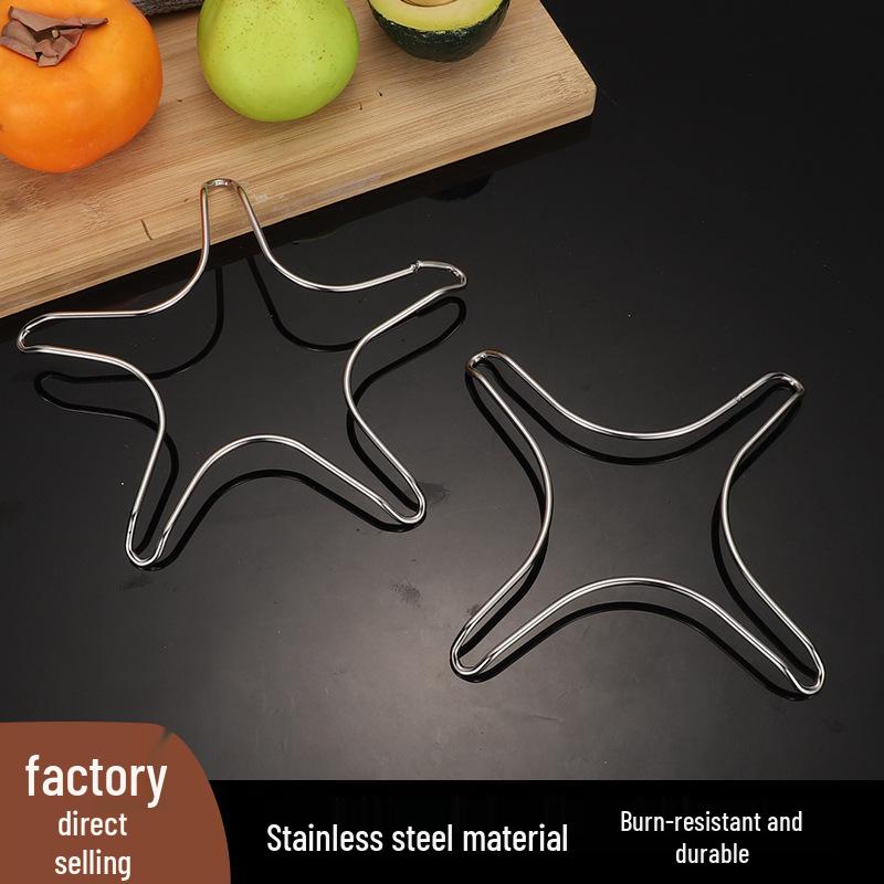 Cast Iron Four-Prong Trivet for Small Milk Pot - Gas Stove Rack Accessory