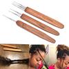 1/3Pcs 0.5Mm Dreadlock Crochet Needle Hook Bamboo Handle Hooks Tools Making