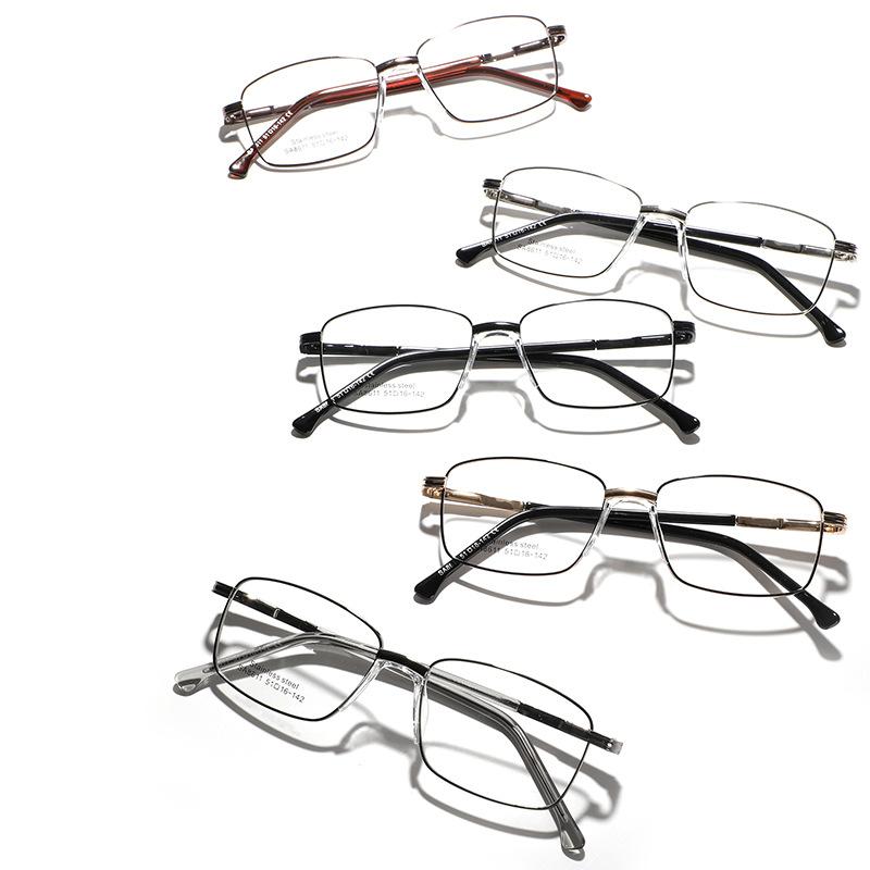 Brille Sattelnasensteg Quadratische Fassung Brille Herren Einfache Pendlerbrille Flache Brille Damen