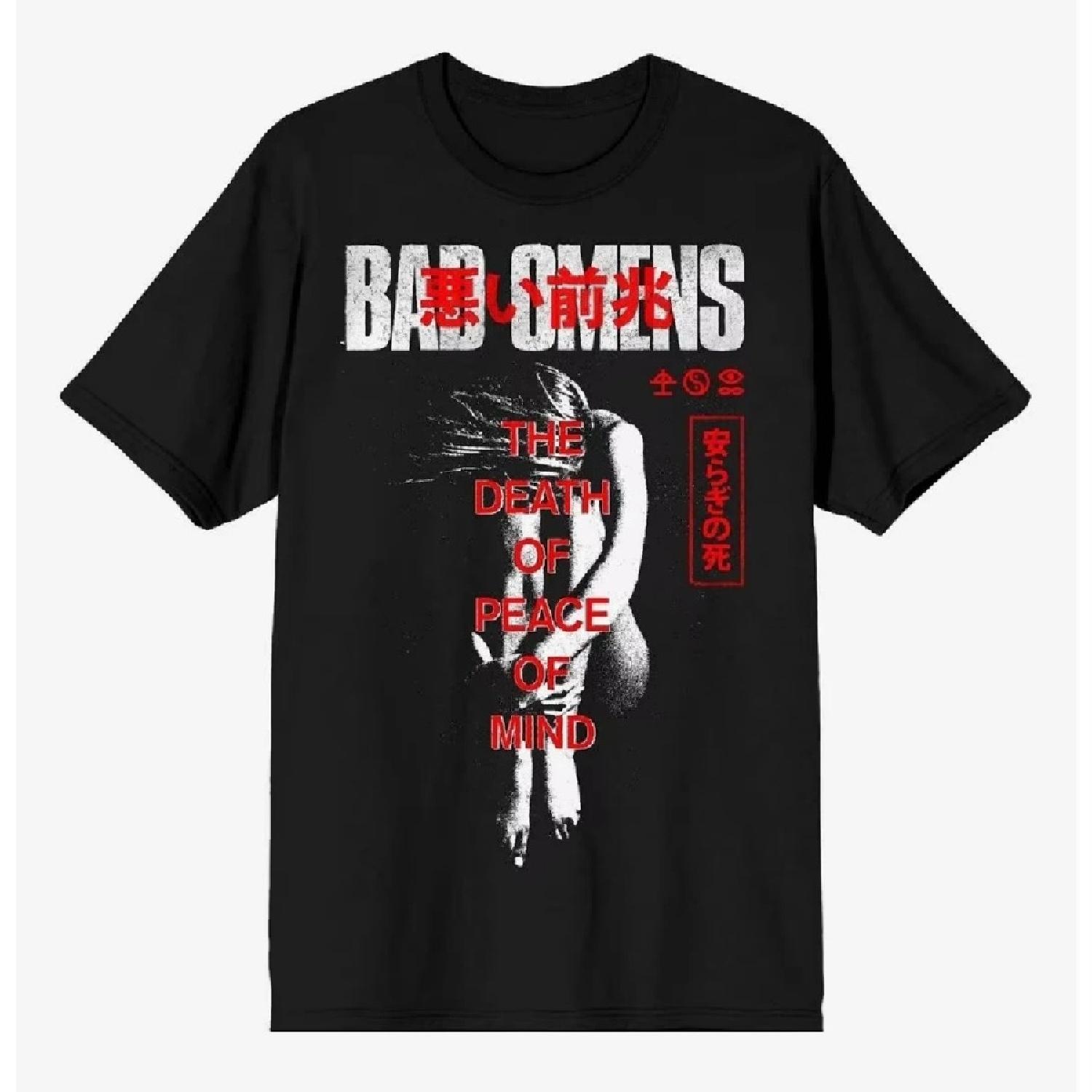 

Bad Omens Death of Peace of Mind Футболка Мужская Женская Короткий Рукав Хлопковые Футболки Летние Топы Уличная Одежда Мужская Одежда XXXXXL