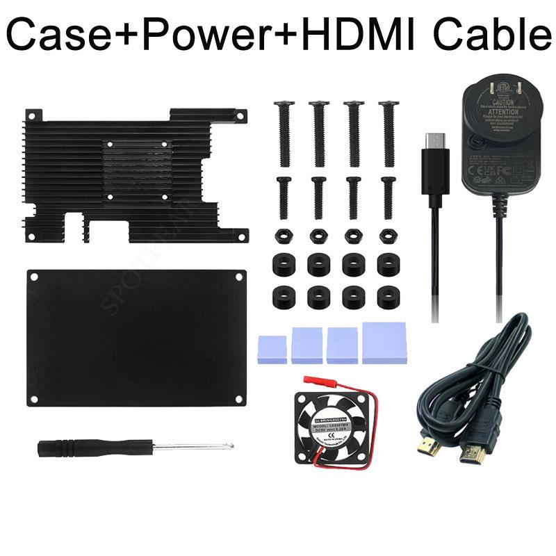 Orange Pi 5/5B Aluminum Case with Cooling Fan