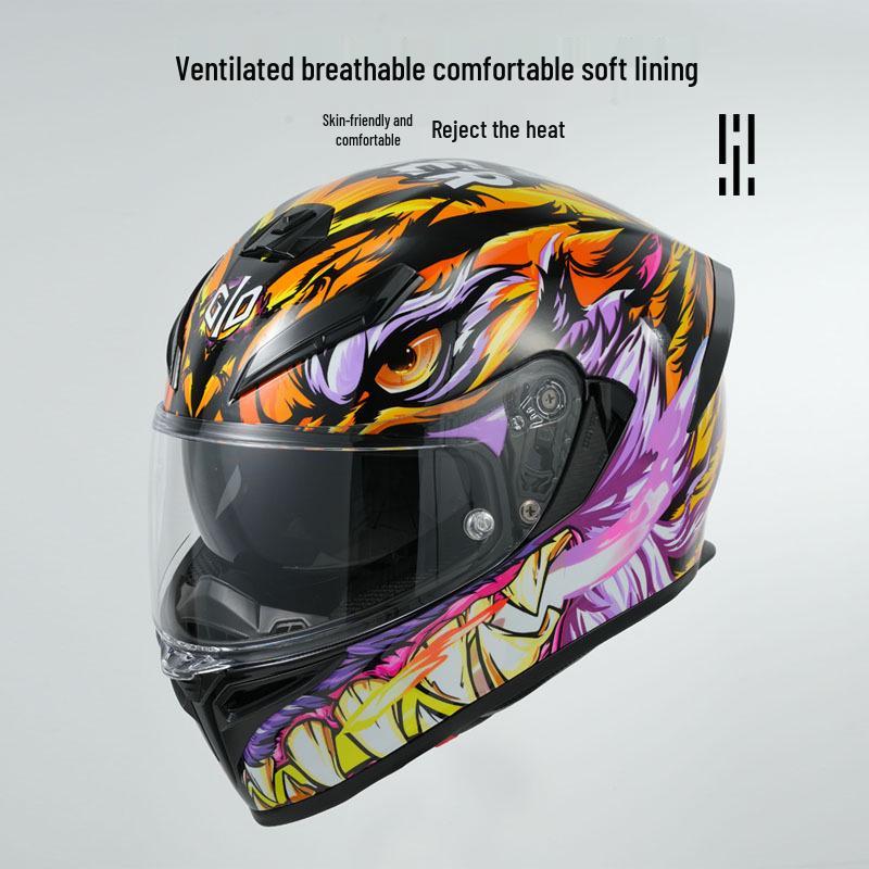 All-Season Motorcycle Full Face Helmet, 3C Certified for Men and Women