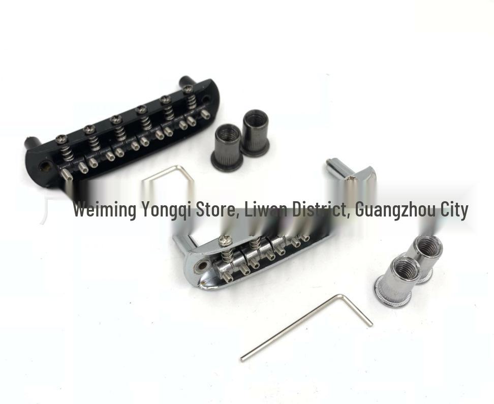 6-String Electric Guitar Accessories: Nut & Bridge Set in Silver, Gold, Black