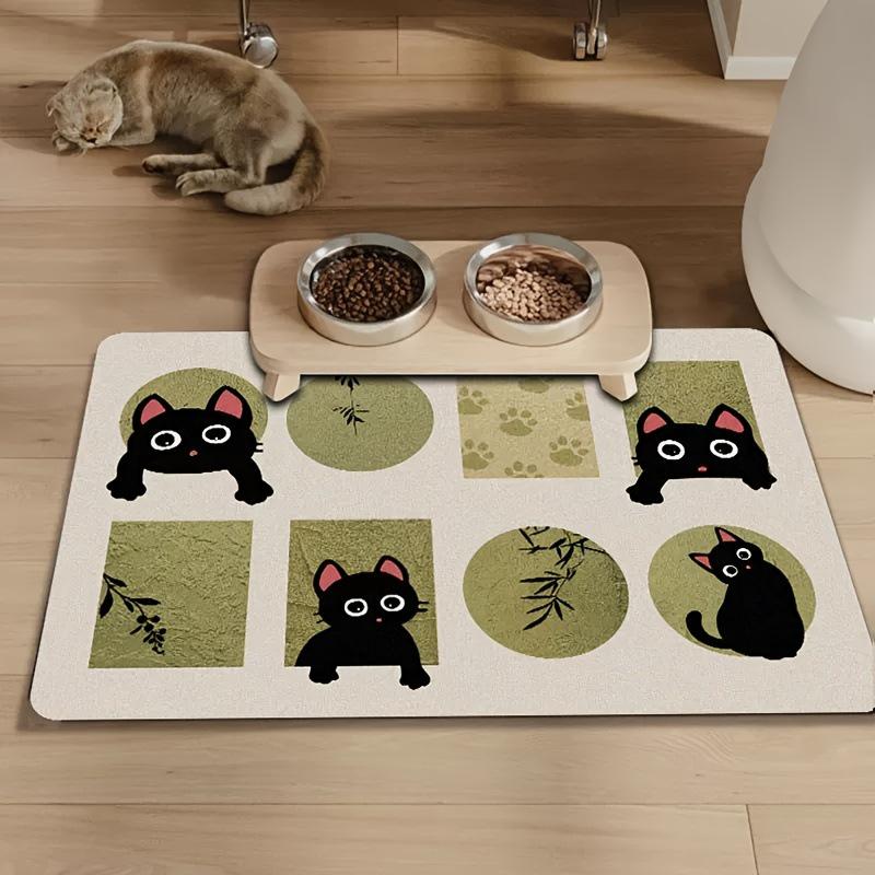 Cute Cartoon Anti-Slip Diatom Mud Bathroom Mat - Water Absorbent Foot Pad for Toilet Door
