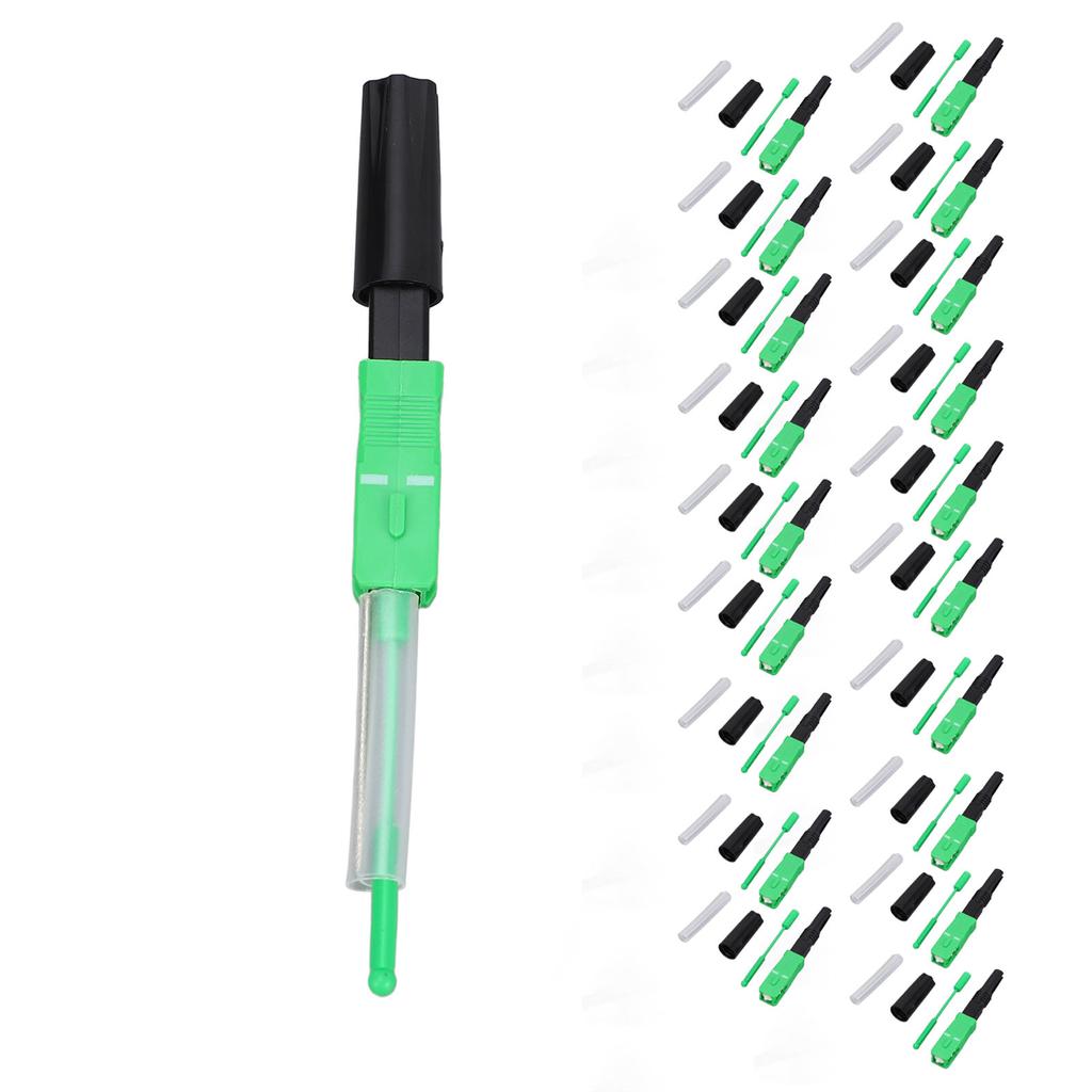 20PCS SC Fiber Optic Connectors Ceramic Core Fusion Splice Type Single Mode Fiber Quick Connector