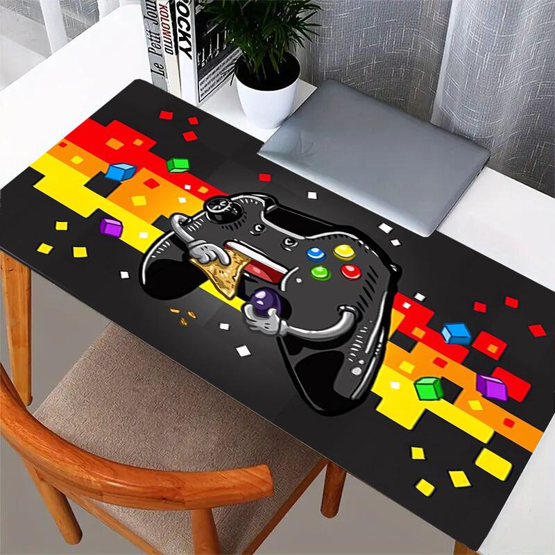 1pc Video Game Controller Eating Pizza Computer Pad  Mouse Pads for Desk,Gamers and Office Use 020295