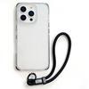 For iPhone 16 Pro Case Rhinestone Decor Glitter TPU Anti Drop Phone Cover with Adjustable Wrist Strap