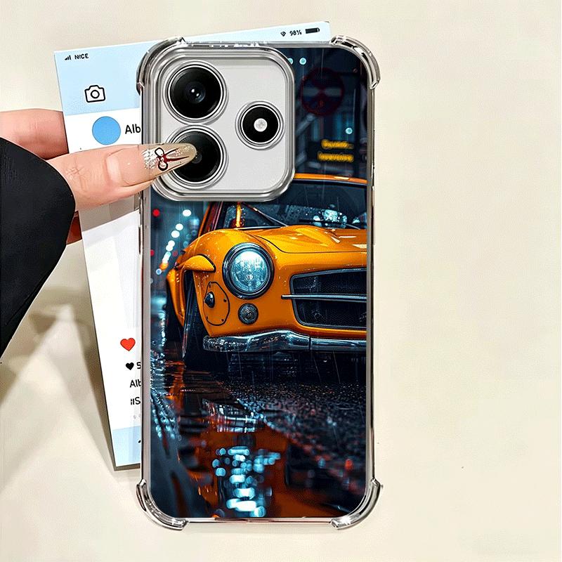 Vintage Car Retro Nostalgia Plating Phone Case For Xiaomi Poco X5 X6 X7 X8 Pro Max F8 Ultra F7 M8 M7 M5S Redmi 15C 15 14C 13C 13