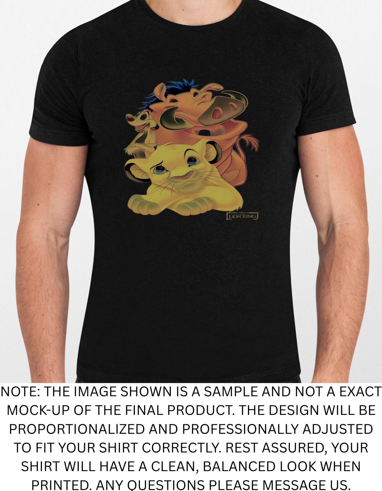 Men s and Women s T-shirts Lion King Characters Graphic L