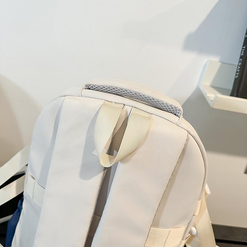 Student Schoolbag Women's Large Capacity Printed Colorblock Travel Backpack Men's Backpack