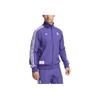 adidas Originals Real Madrid Football Sports Casual Comfortable Classic Striped Retro Stand Collar Jacket Men Jacket Purple JF2582