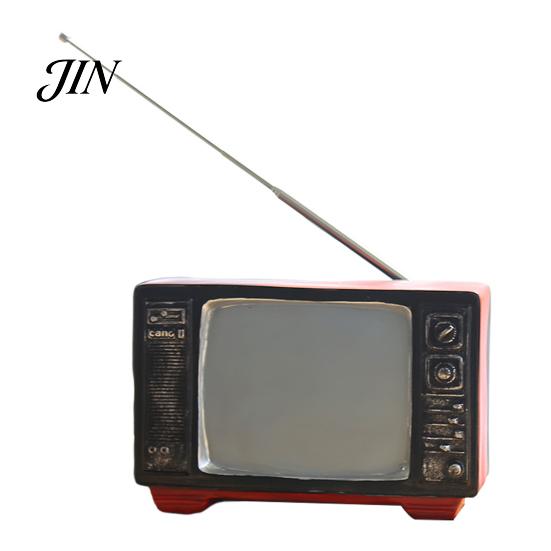 Cafe Vintage Decoration Item Radio Model Desk Ornament, Retro Home Toy, Lightweight Ornament Distressed Finish for Living Room Office Decor