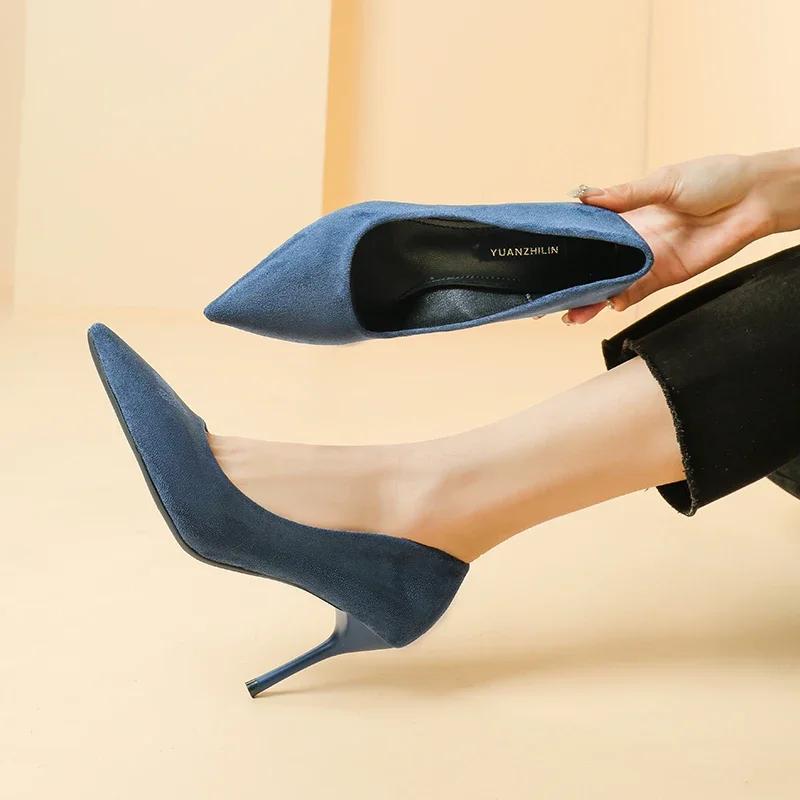 2024 Women's Shoes Summer 2024 High Heels Sexy Thin Heels Party Shoes Slip-on Dress Women 2024  Classics Women Pumps Shoes