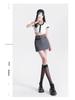 American Spicy Black Sexy High-Waist A-Line Midi Skirt for Plus Size Women