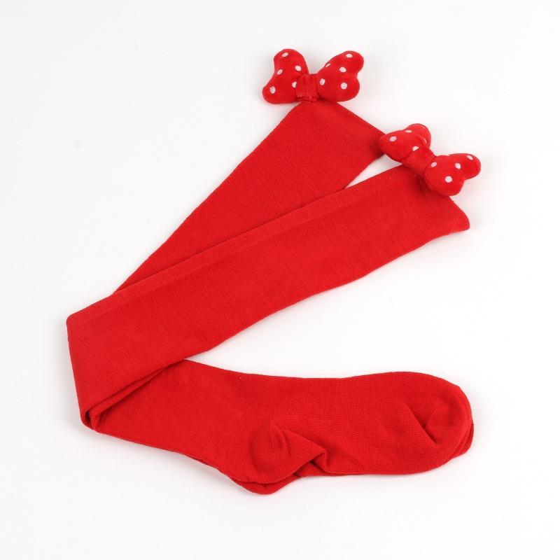 Calze lunghe da donna carine con fiocco 3D sopra il ginocchio, stampa a righe festive di Natale, calze alte sulla coscia con cartoni animati, calzetteria da festa