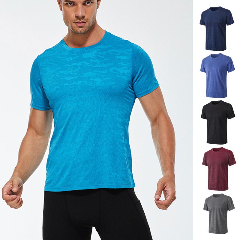 

Мужской повседневный свободный фитнес бег спорт топ с коротким рукавом