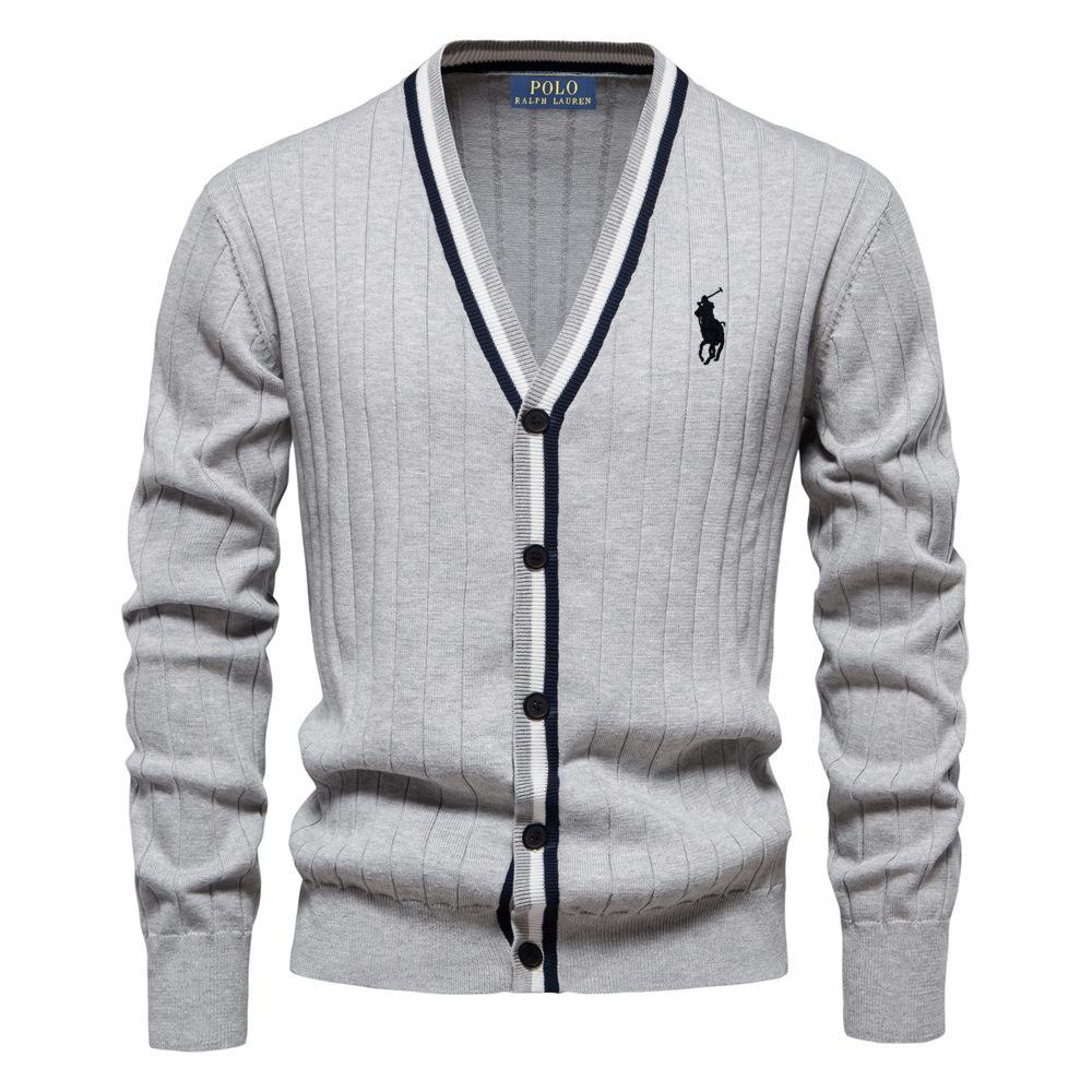 Polo Ralph Lauren ОсеньЗима Вышитый Новый Кардиган Мужской V-образный вырез С длинным рукавом Свитер Вязаное пальто XXL 4980₽