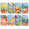 8pcs Summer Beach Spiral Pocket Notebook Vertical Flip Portable Notepad Party Favor Pool Event Stationery Memo Pad