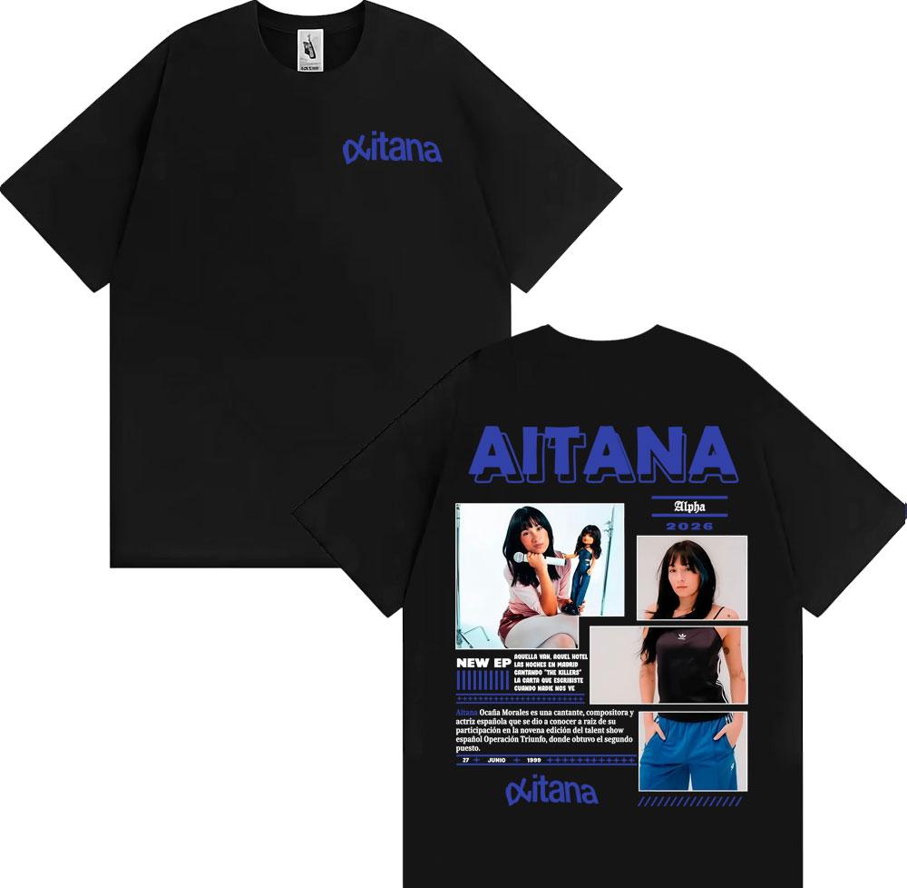 Aitana Cuarto Azul World Tour 2026 Graphic Tshirts Men Women Clothing Fashion Aesthetic Tshirt High Quality Oversized T Shirts