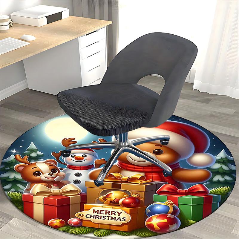 1pc Anime Cartoon Design Chair Mat - Festive Christmas Decor for Office, Home, Living Room, Bedroom, Game Room & Dormitory Carpet (Seasonal Gift).J015